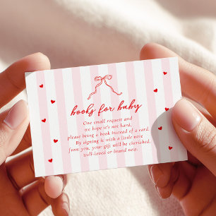 Little Sweetheart Stripes Bow Books for Baby Card