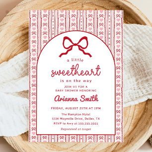 Little Sweetheart Valentine Baby Shower Invitation