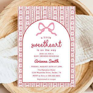 Little Sweetheart Valentine Baby Shower Invitation