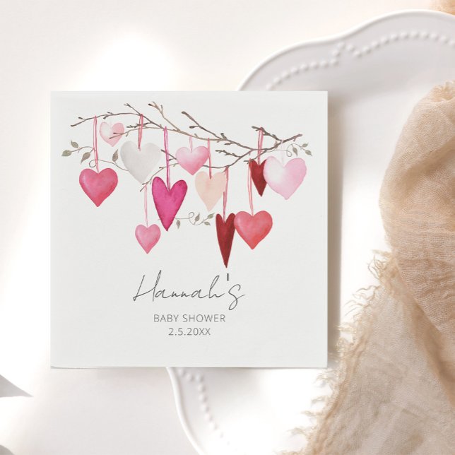 Little Sweetheart Valentine Baby Shower Napkin (Creator Uploaded)