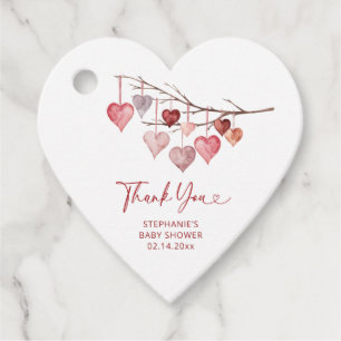Little Sweetheart Valentines Baby Shower Favour Tags