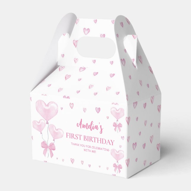 Little Sweetheart Valentine's Birthday Favor Box (Front Side)