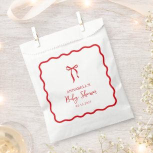 Little Sweetheart Valentine's Bow Girl Baby Shower Favour Bag