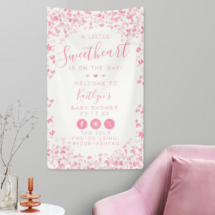 Little Sweetheart Valentine's Day Baby Shower Banner
