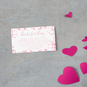 Little Sweetheart Valentine's Day Baby Shower Book Enclosure Card