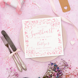 Little Sweetheart Valentine's Day Baby Shower Napkin
