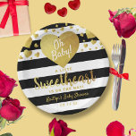 Little Sweetheart Valentine's Day Baby Shower Paper Plate<br><div class="desc">Celebrate in style with these fun and modern baby shower paper plates. The design is easy to personalize with your own wording and your family and friends will be thrilled when they see these fabulous paper plates. Matching party items can be found in the collection.</div>