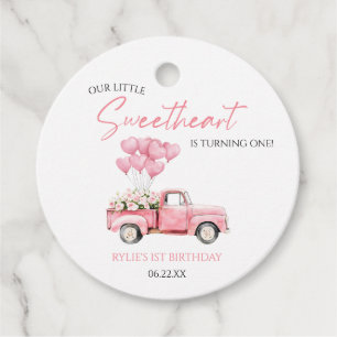 Little Sweetheart Valentine's Day Birthday Party Favour Tags