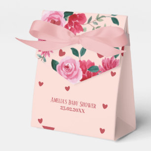 Little sweetheart valentines day girl baby shower favor box