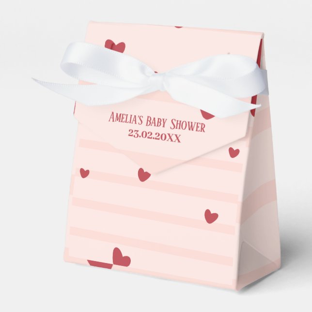 Little sweetheart valentines day girl baby shower favor box (Front Side)