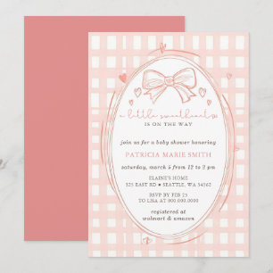 Little Sweetheart Valentines Girl Baby Shower Invitation