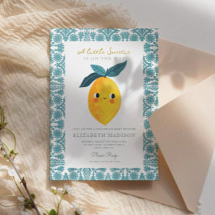 Little Sweetie Lemon Citrus  Baby Shower Invitation