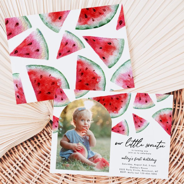 Little Sweetie Photo Invitation d'anniversaire (Créateur téléchargé)