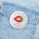 Little Sweetie Strawberry Baby Shower 2 Inch Round Button<br><div class="desc">These buttons are perfect for anyone having a baby shower this year. This design is easy to personalize with your special event wording and your guests will be thrilled when they see these fabulous party buttons. Matching items can be found in the collection.</div>