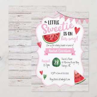 Little Sweetie Watermelon Baby Shower Invitation