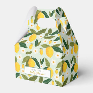 Little Sweetie Yellow Lemon  Baby Shower  Favor Box