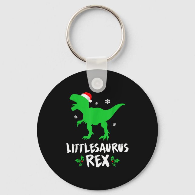 Little T Rex Matching Family Christmas Dinosaur Sh Keychain (Front)