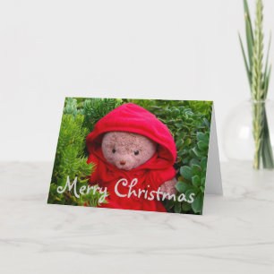 Little Ted Riding Hood Holiday Card