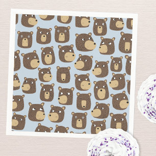 Little Teddy Bear Cub Pattern Napkin