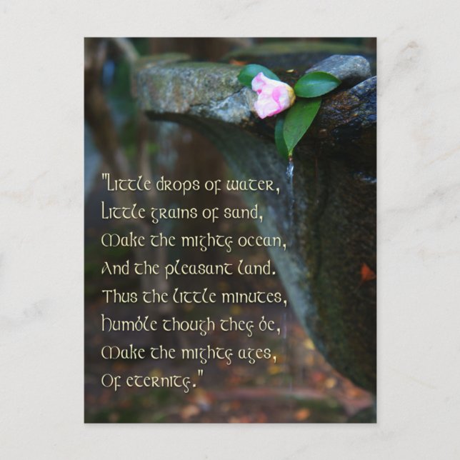 "Little Things" Poem Postcard (Front)