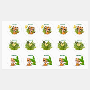 Little Tiger & Butterfly Waterproof Labels
