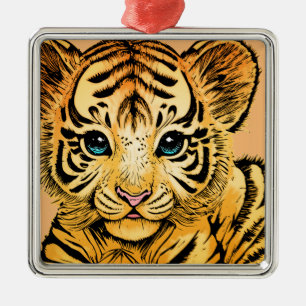 LITTLE TIGER METAL ORNAMENT