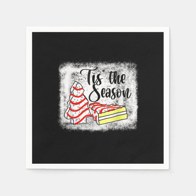 Little Tis' The Season Christmas Tree Cakes Debbie Napkin (Front)