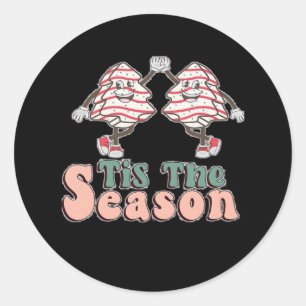 Little Tis The Season Christmas Tree Jen Classic Round Sticker