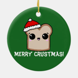 Little Toast Christmas Ceramic Ornament