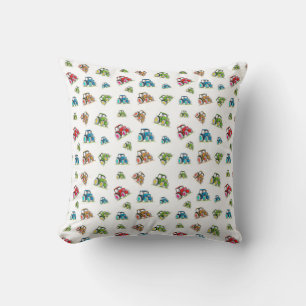 Little Tractors, White, Cushion