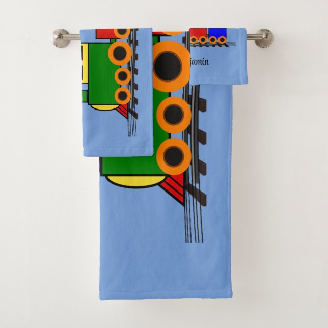Little Train Bath Towel Set (Insitu)