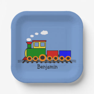 Little Train Design Paper Plate