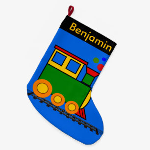 Little Train Engine Christmas Stocking