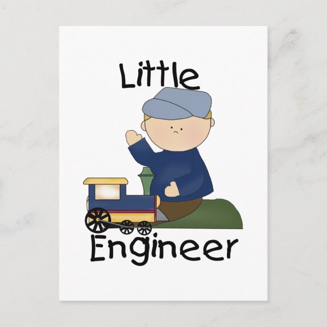 Little Train Engineer T-shirts and Gifts Postcard (Front)