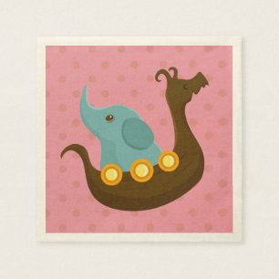 Little Travelers: Elephant napkin