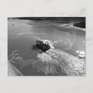 Little Trawler, Cardiff Bay Harbour - B&W Postcard