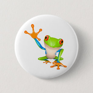 Little tree frog 2 inch round button