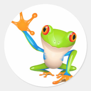 Little tree frog classic round sticker