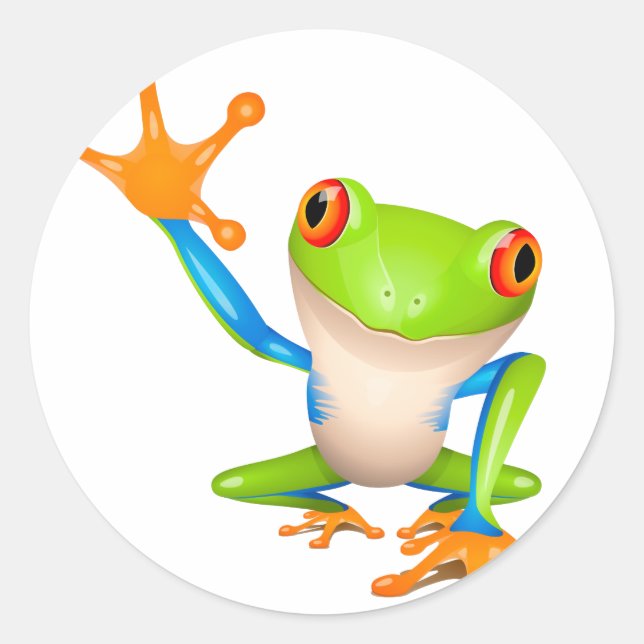 Little tree frog classic round sticker (Front)