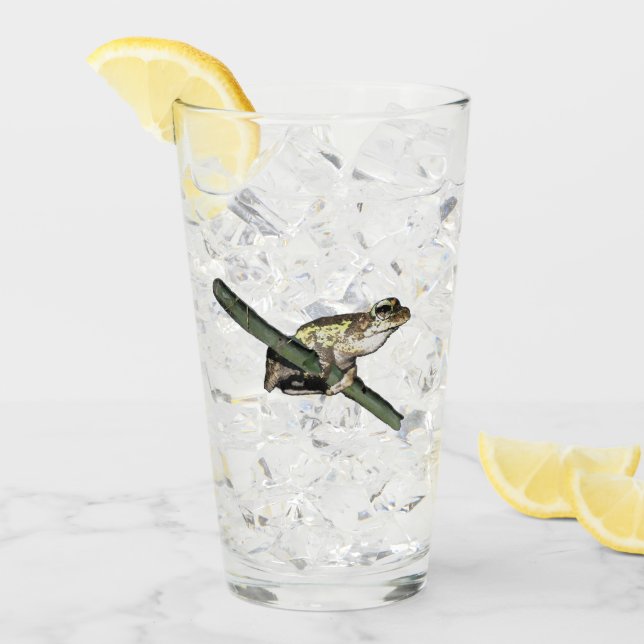 Little Tree Frog Oil Paint, Beer Glass (Front Ice)