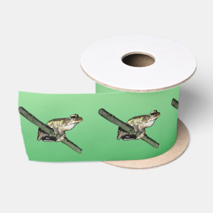 Little Tree Frog Oil Paint, Satin Ribbon