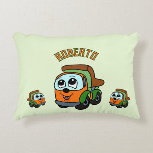 Little trucks accent pillow