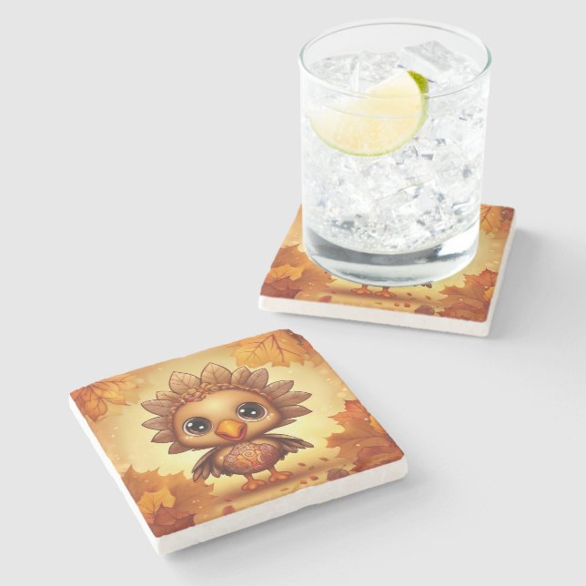 Little Turkey 5 Stone Coaster (Side)