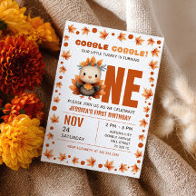Little Turkey Autumn Thanksgiving 1st Birthday