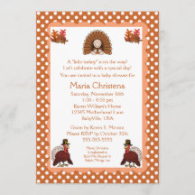 Little Turkey Baby Shower Invitation