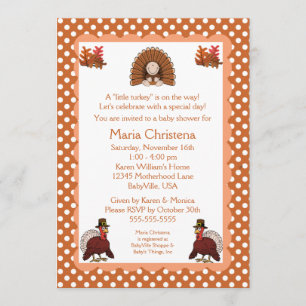 Little Turkey Baby Shower Invitation