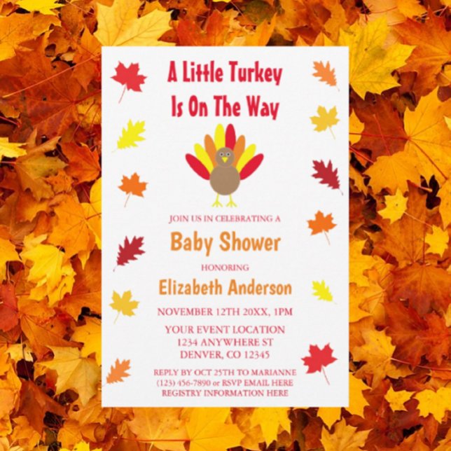 Little Turkey Baby Shower Invitation (Creator Uploaded)