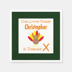 Little Turkey Birthday Napkin