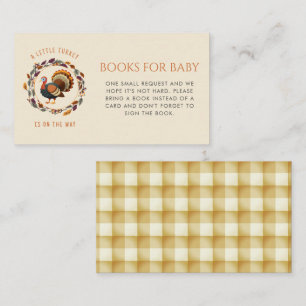 Little Turkey Books for Baby Fall Baby Shower Enclosure Card
