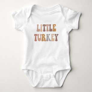 Little Turkey First Thanksgiving Outfit Baby Bodysuit